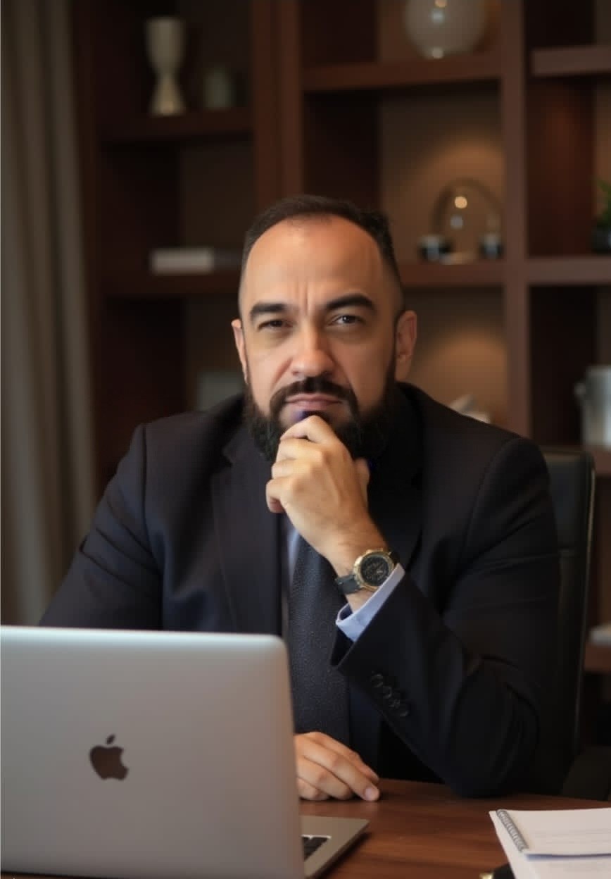 Fernando Aquino em ambiente profissional